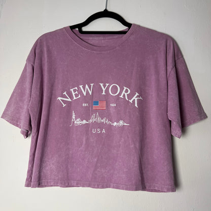 Polera Corta Jaspeada