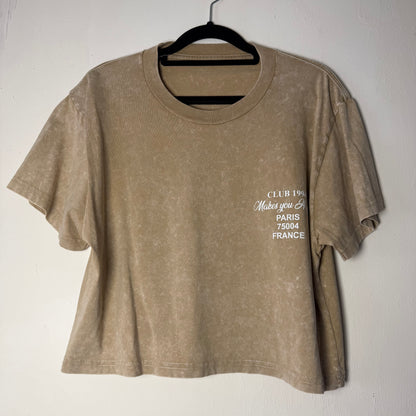Polera Corta Jaspeada