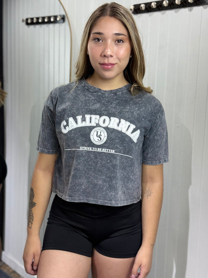 Polera Corta Jaspeada